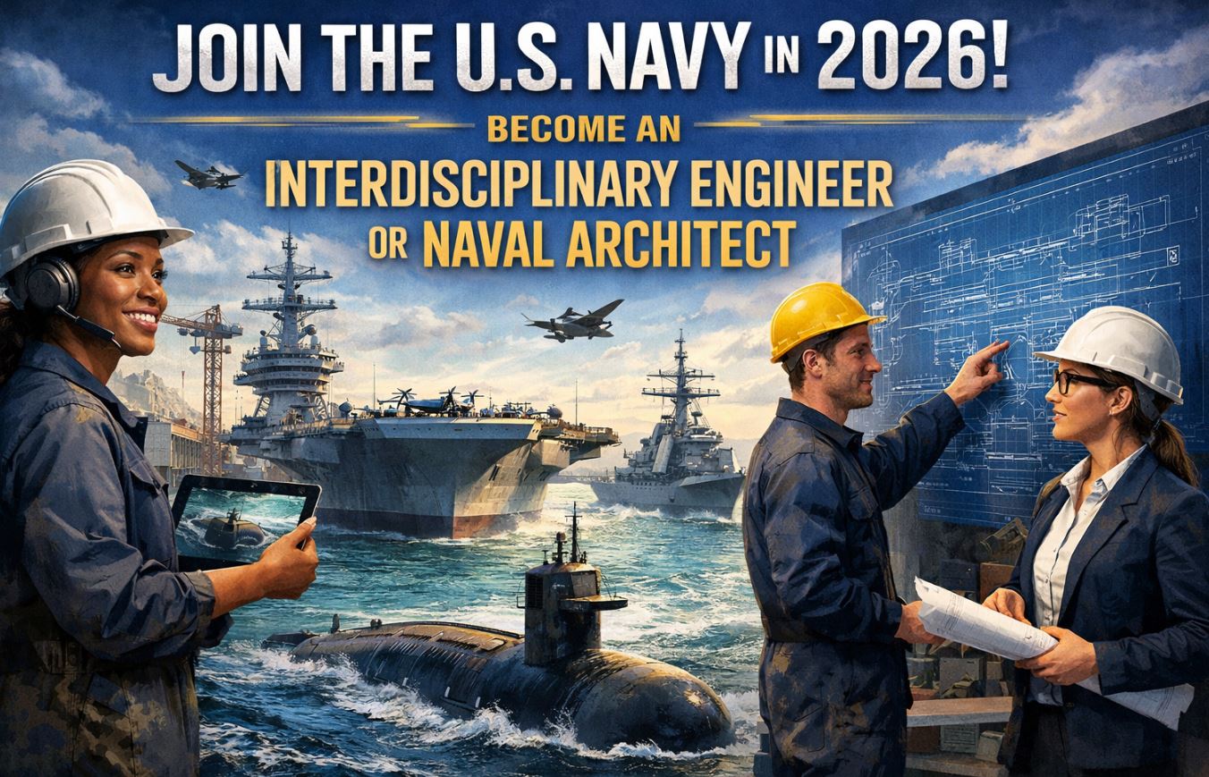 Join the U.S. Navy in 2026 as an Interdisciplinary Engineer or Naval Architect